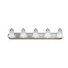 Cabernet Collection 5-Light Brushed Nickel Bathroom Vanity Light Fixture with White Marbleized Shade by Bel Air Lighting -GlowNest Shop brushed nickel bel air lighting vanity lighting 3505 bn 64 1000
