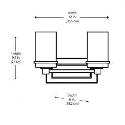 Fusion 2-Light Brushed Nickel Bathroom Vanity Light Fixture with Frosted Glass Shades by Bel Air Lighting -GlowNest Shop brushed nickel bel air lighting vanity lighting 70332 bn 77 1000