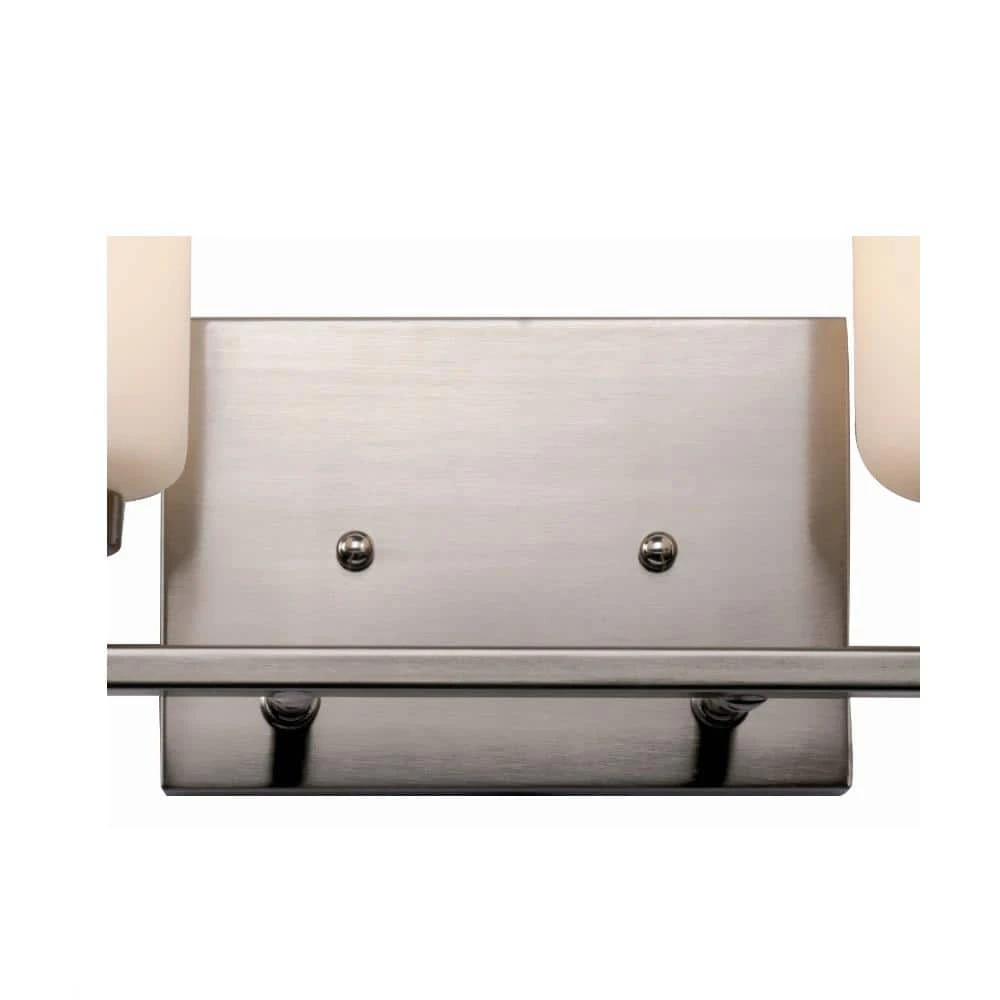 Mod Pod 14.25 in. 2-Light Brushed Nickel Bathroom Vanity Light Fixture with Frosted Glass Cylinder Shades by Bel Air Lighting 7 Mod Pod 14.25 in. 2-Light Brushed Nickel Bathroom Vanity Light Fixture with Frosted Glass Cylinder Shades by Bel Air Lighting - Image 6