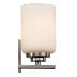 Mod Pod 14.25 in. 2-Light Brushed Nickel Bathroom Vanity Light Fixture with Frosted Glass Cylinder Shades by Bel Air Lighting 11 Mod Pod 14.25 in. 2-Light Brushed Nickel Bathroom Vanity Light Fixture with Frosted Glass Cylinder Shades by Bel Air Lighting -GlowNest Shop brushed nickel bel air lighting vanity lighting 70522 bn 4f 1000