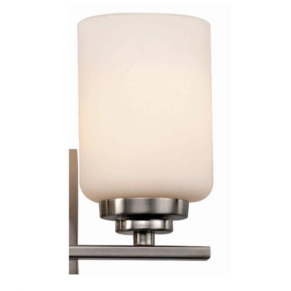 Mod Pod 14.25 in. 2-Light Brushed Nickel Bathroom Vanity Light Fixture with Frosted Glass Cylinder Shades by Bel Air Lighting 6 Mod Pod 14.25 in. 2-Light Brushed Nickel Bathroom Vanity Light Fixture with Frosted Glass Cylinder Shades by Bel Air Lighting - Image 5
