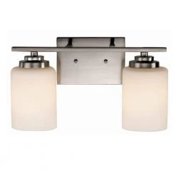 Mod Pod 14.25 in. 2-Light Brushed Nickel Bathroom Vanity Light Fixture with Frosted Glass Cylinder Shades by Bel Air Lighting 10 Mod Pod 14.25 in. 2-Light Brushed Nickel Bathroom Vanity Light Fixture with Frosted Glass Cylinder Shades by Bel Air Lighting -GlowNest Shop brushed nickel bel air lighting vanity lighting 70522 bn c3 1000