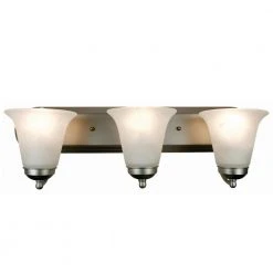 Morgan 3-Light Brushed Nickel CFL Bathroom Vanity Light Fixture with Marbleized Glass Shades by Bel Air Lighting -GlowNest Shop brushed nickel bel air lighting vanity lighting pl 3503 bn c3 1000