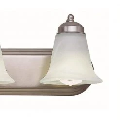 Morgan 4-Light Brushed Nickel CFL Bathroom Vanity Light Fixture with Marbleized Glass Shades by Bel Air Lighting -GlowNest Shop brushed nickel bel air lighting vanity lighting pl 3504 bn 4f 1000