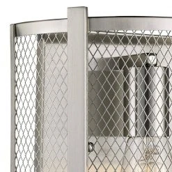 Mist 1-Light Brushed Nickel Wall Sconce Light Fixture With Metal Mesh Shade by Bel Air Lighting 9 Mist 1-Light Brushed Nickel Wall Sconce Light Fixture With Metal Mesh Shade by Bel Air Lighting -GlowNest Shop brushed nickel bel air lighting wall sconces 20521 bn 4f 1000