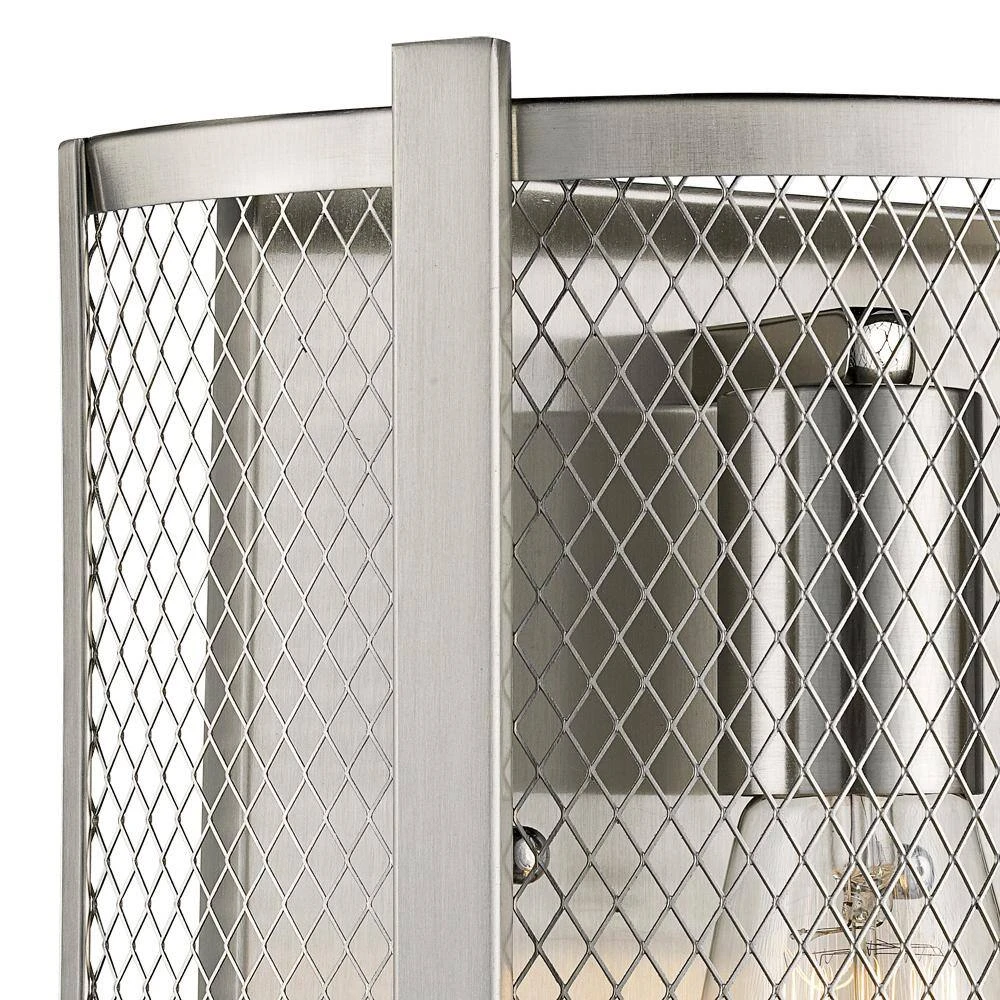 Mist 1-Light Brushed Nickel Wall Sconce Light Fixture With Metal Mesh Shade by Bel Air Lighting 6 Mist 1-Light Brushed Nickel Wall Sconce Light Fixture With Metal Mesh Shade by Bel Air Lighting - Image 4