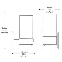 Fusion 1-Light Brushed Nickel Wall Sconce Light Fixture with Frosted Glass Shade by Bel Air Lighting -GlowNest Shop brushed nickel bel air lighting wall sconces 2912 bn 4f 1000