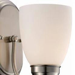 Clayton 1-Light Brushed Nickel Wall Sconce Light Fixture by Bel Air Lighting -GlowNest Shop brushed nickel bel air lighting wall sconces 3501 1 bn 1f 1000
