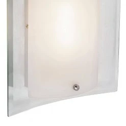 Miami 1-Light Brushed Nickel CFL Wall Sconce Light Fixture with Frosted Glass Shade by Bel Air Lighting -GlowNest Shop brushed nickel bel air lighting wall sconces mdn 1027 c3 1000