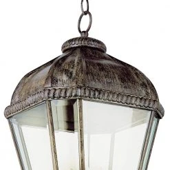 Covington 3-Light Burnished Rust Hanging Outdoor Pendant Light with Clear Glass by Bel Air Lighting -GlowNest Shop burnished rust bel air lighting outdoor pendant lights 5155 brt c3 1000