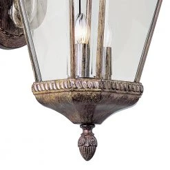 Covington 3-Light Burnished Rust Outdoor Wall Light Sconce Lantern with Clear Glass by Bel Air Lighting -GlowNest Shop burnished rust bel air lighting outdoor sconces 5151 brt 4f 1000