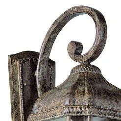 Covington 3-Light Burnished Rust Outdoor Wall Light Sconce Lantern with Clear Glass by Bel Air Lighting -GlowNest Shop burnished rust bel air lighting outdoor sconces 5151 brt c3 1000