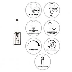 Eastwood 4-Light Dark Bronze Hanging Kitchen Pendant Light with Rectangular Metal Shade by Bel Air Lighting -GlowNest Shop dark bronze bel air lighting chandeliers pnd 999 e1 1000