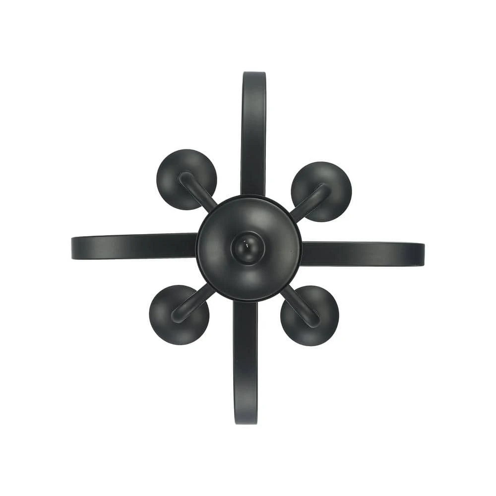 Hillcrest 12 in. 4-Light Matte Black Traditional Hanging Kitchen Pendant Light with Metal Shade by Bel Air Lighting 6 Hillcrest 12 in. 4-Light Matte Black Traditional Hanging Kitchen Pendant Light with Metal Shade by Bel Air Lighting - Image 4