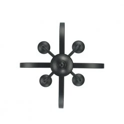 Hillcrest 13.75 in. 4-Light Matte Black Traditional Hanging Kitchen Pendant Light with Metal Shade by Bel Air Lighting -GlowNest Shop matte black bel air lighting chandeliers 11215 mb 1d 1000