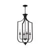 Hillcrest 16 in. 4-Light Matte Black Traditional Hanging Kitchen Pendant Light with Metal Shade by Bel Air Lighting