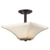 Cameo 13.25 in. 2-Light Oil Rubbed Bronze Semi Flush Mount Kitchen Ceiling Light Fixture with Frosted Glass Shade by Bel Air Lighting -GlowNest Shop oil rubbed bronze bel air lighting flush mount lights 70643 rob 64 1000