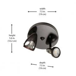 Stingray 7.5 in. 2-Light Oil Rubbed Bronze Flush Mount Kitchen Ceiling Light Fixture by Bel Air Lighting -GlowNest Shop oil rubbed bronze bel air lighting flush mount lights w 461 rob 77 1000