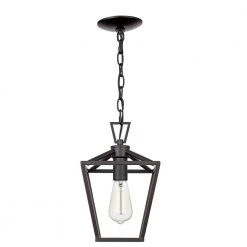 Lacey 1-Light Oil Rubbed Bronze Hanging Mini Kitchen Pendant Light with Metal Shade by Bel Air Lighting -GlowNest Shop oil rubbed bronze bel air lighting pendant lights 10264 1 rob c3 1000