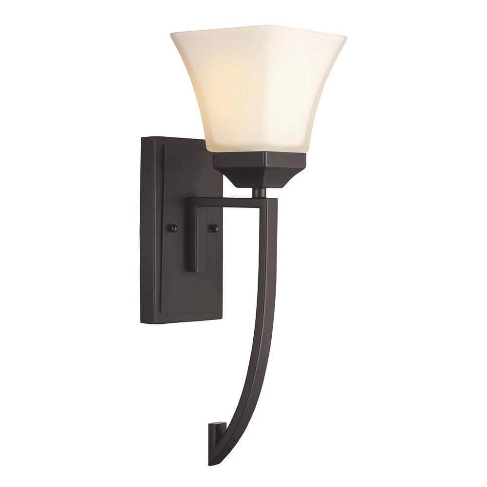 Cameo 1-Light Oil Rubbed Bronze Wall Sconce Light Fixture with Frosted Glass Shade by Bel Air Lighting 3 Cameo 1-Light Oil Rubbed Bronze Wall Sconce Light Fixture with Frosted Glass Shade by Bel Air Lighting