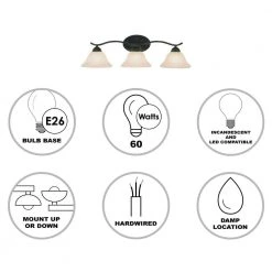 Hollyslope 3-Light Oil Rubbed Bronze Bathroom Vanity Light Fixture with Marbleized Glass Shades by Bel Air Lighting -GlowNest Shop oiled bronze bel air lighting vanity lighting 2827 rob 40 1000