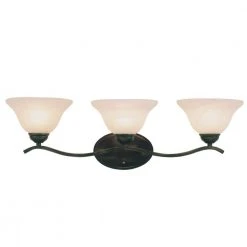 Hollyslope 3-Light Oil Rubbed Bronze Bathroom Vanity Light Fixture with Marbleized Glass Shades by Bel Air Lighting -GlowNest Shop oiled bronze bel air lighting vanity lighting 2827 rob c3 1000