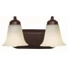Cabernet Collection 2-Light Oiled Bronze Bathroom Vanity Light Fixture with White Marbleized Shades by Bel Air Lighting -GlowNest Shop oiled bronze bel air lighting vanity lighting 3502 rob 64 1000