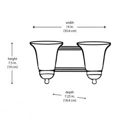 Cabernet Collection 2-Light Oiled Bronze Bathroom Vanity Light Fixture with White Marbleized Shades by Bel Air Lighting -GlowNest Shop oiled bronze bel air lighting vanity lighting 3502 rob 77 1000
