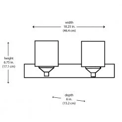 Edwards 18.25 in. 2-Light Pewter Bathroom Vanity Light Fixture with Frosted Glass Shades by Bel Air Lighting -GlowNest Shop pewter bel air lighting vanity lighting 2802 pw 40 1000