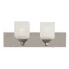 Edwards 18.25 in. 2-Light Pewter Bathroom Vanity Light Fixture with Frosted Glass Shades by Bel Air Lighting -GlowNest Shop pewter bel air lighting vanity lighting 2802 pw 64 1000