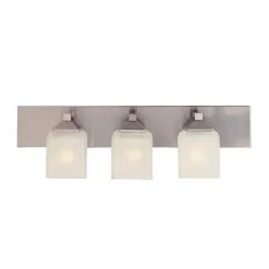 Edwards 24 in. 3-Light Pewter Bathroom Vanity Light Fixture with Frosted Glass Shades by Bel Air Lighting -GlowNest Shop pewter bel air lighting vanity lighting 2803 pw c3 1000