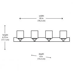Edwards 30 in. 4-Light Pewter Bathroom Vanity Light Fixture with Frosted Glass Shades by Bel Air Lighting -GlowNest Shop pewter bel air lighting vanity lighting 2804 pw 40 1000