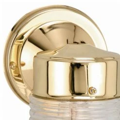 Quinn 1-Light Polished Brass Outdoor Wall Light Sconce Lantern with Clear Glass by Bel Air Lighting -GlowNest Shop polished brass bel air lighting outdoor sconces 4900 pb c3 1000