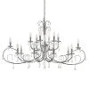 18-Light Polished Chrome Crystal Chandelier for Dining Room with Hanging Beads by Bel Air Lighting -GlowNest Shop polished chrome bel air lighting chandeliers 70368 pc 64 1000