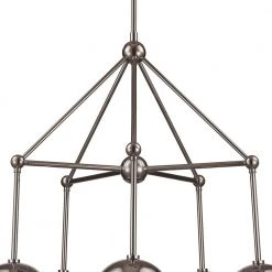 Riviera 5-Light Polished Chrome Chandelier for Dining Room with Clear Glass Globe Shades by Bel Air Lighting -GlowNest Shop polished chrome bel air lighting chandeliers 71388 pc c3 1000
