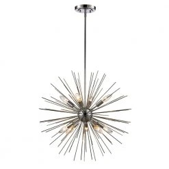 Collina 9-Light Polished Chrome Sputnik Hanging Kitchen Pendant Light by Bel Air Lighting