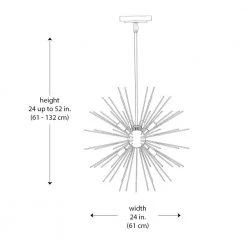 Collina 9-Light Polished Chrome Sputnik Hanging Kitchen Pendant Light by Bel Air Lighting -GlowNest Shop polished chrome bel air lighting chandeliers mdn 1452 pc c3 1000