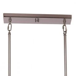 5-Light Polished Chrome Spiral Socket Hanging Kitchen Island Pendant Light with Clear Glass Shades by Bel Air Lighting -GlowNest Shop polished chrome bel air lighting chandeliers pnd 2079 pc 1f 1000