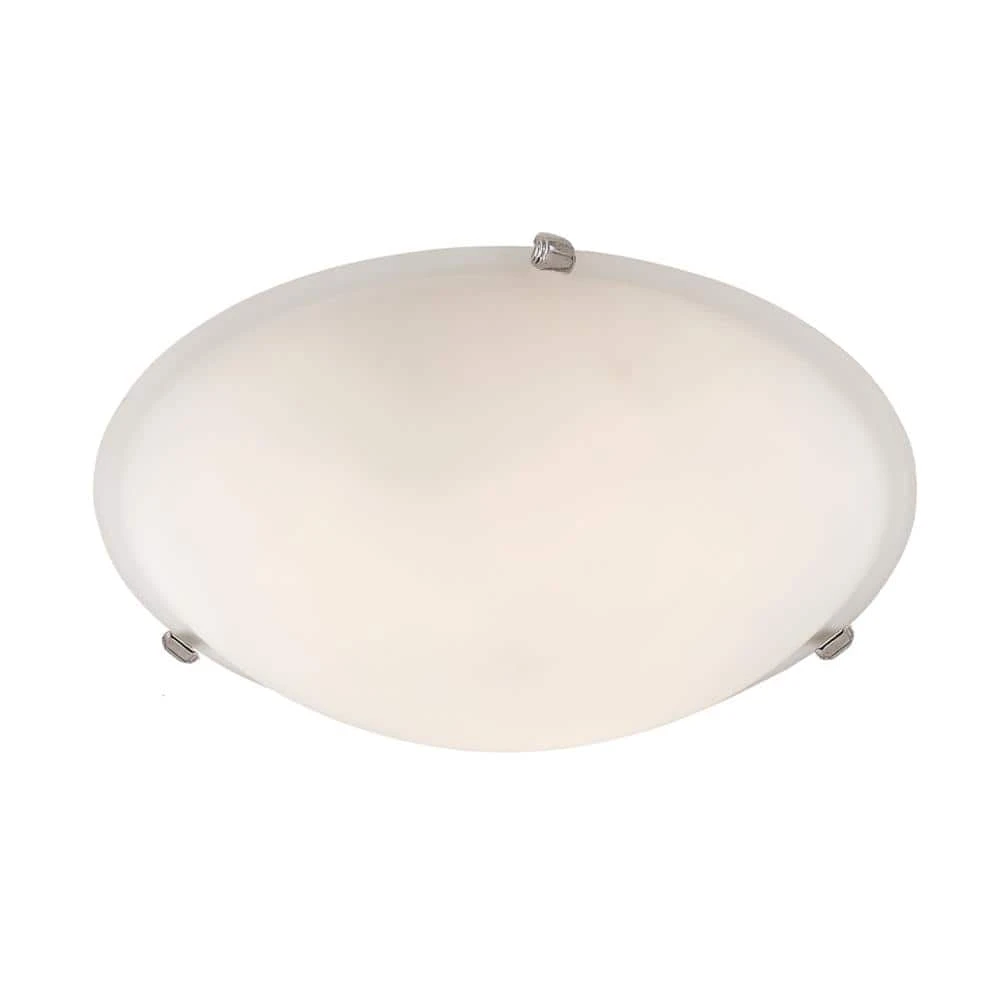 Cullen 12 in. 2-Light Polished Chrome Flush Mount Kitchen Ceiling Light Fixture with Frosted Glass Shade by Bel Air Lighting 3 Cullen 12 in. 2-Light Polished Chrome Flush Mount Kitchen Ceiling Light Fixture with Frosted Glass Shade by Bel Air Lighting