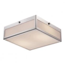 Montgomery 10 in. Polished Chrome Integrated LED Flush Mount Kitchen Ceiling Light Fixture with Acrylic Shade by Bel Air Lighting
