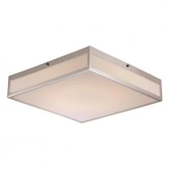 Montgomery 15.75 in. Polished Chrome Integrated LED Flush Mount Kitchen Ceiling Light Fixture with Acrylic Shade by Bel Air Lighting