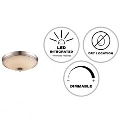11 in. 15-Watt Equivalent Polished Chrome Integrated LED Flush Mount Kitchen Ceiling Light Fixture Ceiling Light by Bel Air Lighting -GlowNest Shop polished chrome bel air lighting flush mount lights led 30079 pc e1 1000