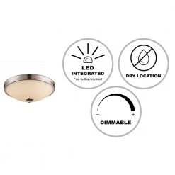 13 in. 19-Watt Equivalent Polished Chrome Integrated LED Flush Mount Kitchen Ceiling Light Fixture by Bel Air Lighting -GlowNest Shop polished chrome bel air lighting flush mount lights led 30080 pc e1 1000