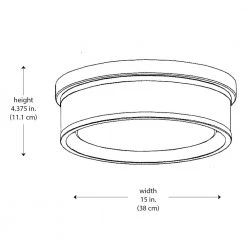 15 in. 24-Watt Equivalent Polished Chrome Integrated LED Flush Mount Kitchen Ceiling Light Fixture with Glass Shade by Bel Air Lighting -GlowNest Shop polished chrome bel air lighting flush mount lights led 30085 pc 77 1000