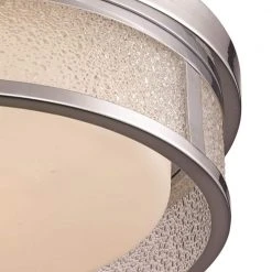 15 in. 24-Watt Equivalent Polished Chrome Integrated LED Flush Mount Kitchen Ceiling Light Fixture with Glass Shade by Bel Air Lighting -GlowNest Shop polished chrome bel air lighting flush mount lights led 30085 pc c3 1000