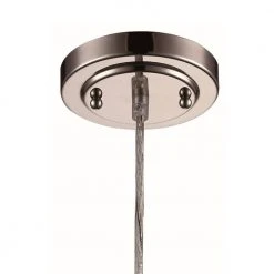 9-Watt Integrated LED Polished Chrome Hanging Mini Kitchen Pendant Light with Clear Glass Shade by Bel Air Lighting -GlowNest Shop polished chrome bel air lighting pendant lights mdn 1460 1f 1000