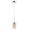 1-Light Polished Chrome Halogen Hanging Mini Kitchen Pendant Light with Round Crystal Shade by Bel Air Lighting -GlowNest Shop polished chrome bel air lighting pendant lights pnd 705 64 1000