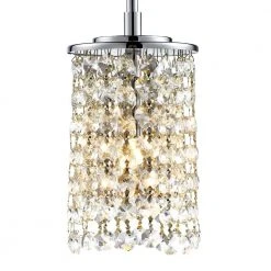1-Light Polished Chrome Halogen Hanging Mini Kitchen Pendant Light with Round Crystal Shade by Bel Air Lighting 9 1-Light Polished Chrome Halogen Hanging Mini Kitchen Pendant Light with Round Crystal Shade by Bel Air Lighting -GlowNest Shop polished chrome bel air lighting pendant lights pnd 705 c3 1000