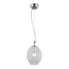 1-Light Polished Chrome Hanging Mini Kitchen Pendant Light with Clear Bee Hive Glass by Bel Air Lighting -GlowNest Shop polished chrome bel air lighting pendant lights pnd 962 cl 64 1000