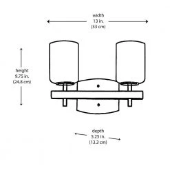 Fairfield 13 in. 2-Light Polished Chrome Bathroom Vanity Light Fixture with Frosted Glass by Bel Air Lighting -GlowNest Shop polished chrome bel air lighting vanity lighting 20352 pc 77 1000